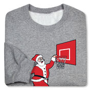 Basketball Crewneck Sweatshirt - Slam Dunk Santa