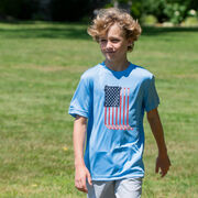 Hockey Short Sleeve Performance Tee - American Flag