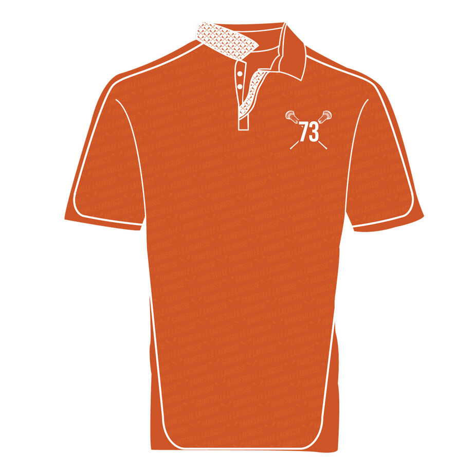 Custom Team Short Sleeve Polo Shirt - Guys Lacrosse Retro