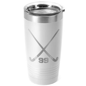Field Hockey 20 oz. Double Insulated Tumbler - Personalized Crossed Sticks