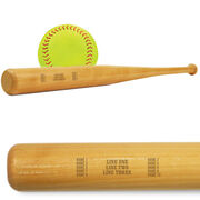 Engraved Mini Softball Bat - Custom Text With Roster