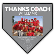 Baseball Home Plate Plaque - Thank You Coach Photo