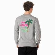 Guys Lacrosse Tshirt Long Sleeve - Lax Lizard (Back Design)