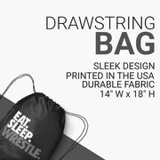 Wrestling Drawstring Backpack Eat Sleep Wrestle (Stack)