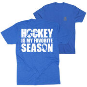 Hockey Short Sleeve T-Shirt - Hockey Is My Favorite Season (Back Design)