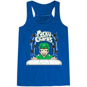 Hockey Flowy Racerback Tank Top - Pucky Charms