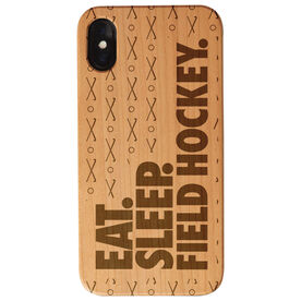 Field Hockey Engraved Wood IPhone&reg; Case - Eat. Sleep. Field Hockey.