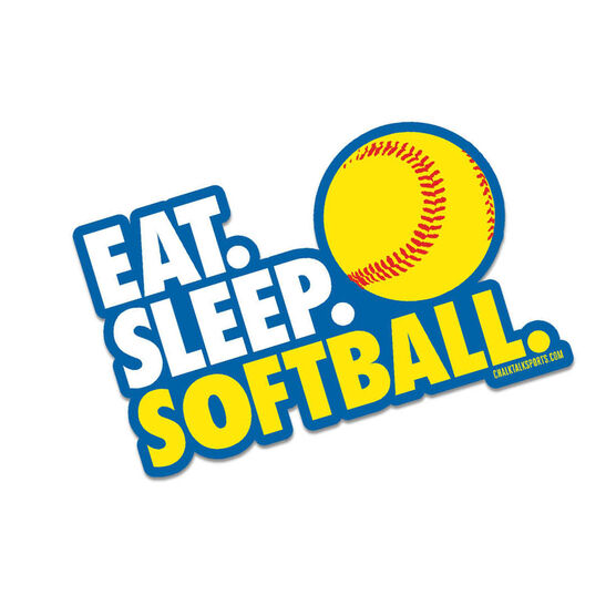 Softball Stickers - Eat Sleep Softball (Set of 2)