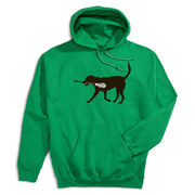 Guys Lacrosse Hooded Sweatshirt - Max The Lax Dog