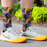 Basketball Graphic Flex Mid-Calf Socks - Graffiti Wall