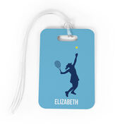 Tennis Bag/Luggage Tag - Personalized Girl Tennis Player