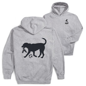 Soccer Hooded Sweatshirt - Sport The Soccer Dog (Back Design)