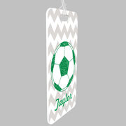 Soccer Bag/Luggage Tag - Personalized Glitter Soccer Ball