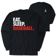 Baseball Tshirt Long Sleeve - Eat. Sleep. Baseball (Back Design)