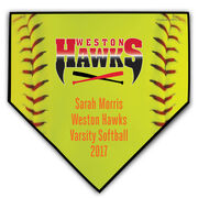 Softball Your Logo Home Plate Plaque