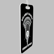 Guys Lacrosse Bag/Luggage Tag - Custom Number Stick Head