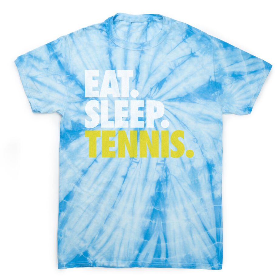 Tennis Short Sleeve T-Shirt - Eat. Sleep. Tennis Tie Dye