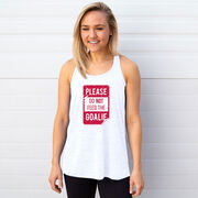 Hockey Flowy Racerback Tank Top - Don't Feed The Goalie