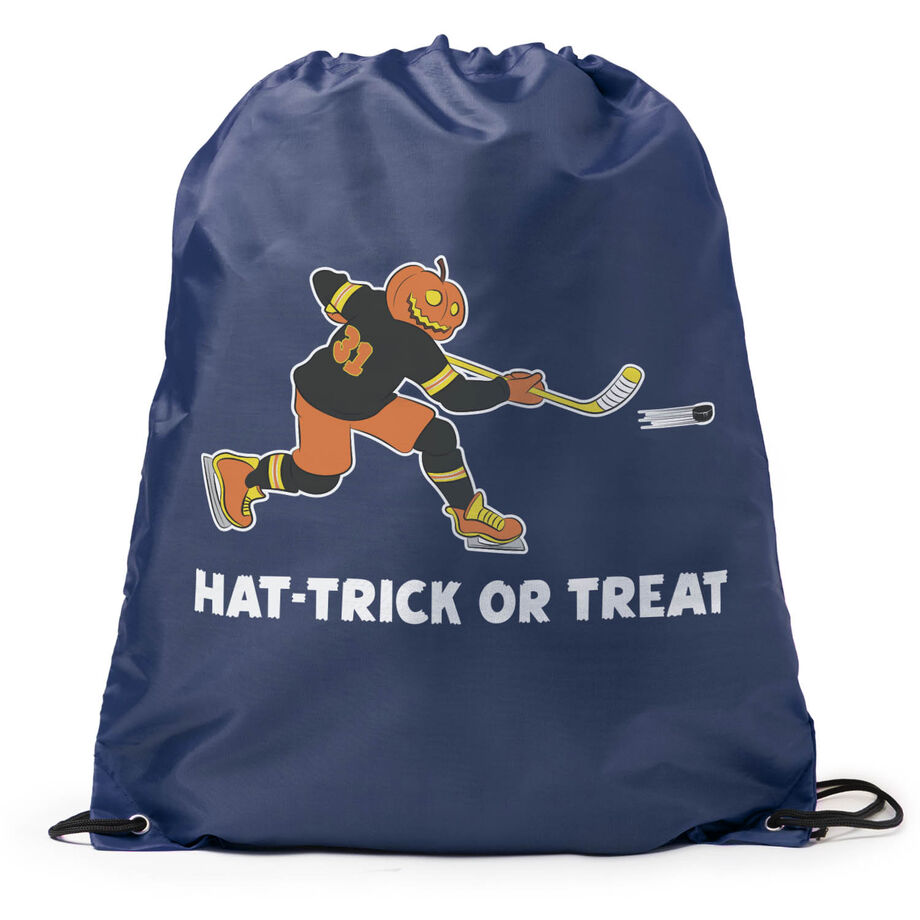 Hockey Drawstring Backpack - Hat-Trick or Treat