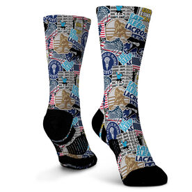 Guys Lacrosse Graphic Flex Mid-Calf Socks - Lacrosse Life