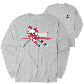 Hockey T-Shirt Long Sleeve - Saint Nick Hat Trick (Back Design)
