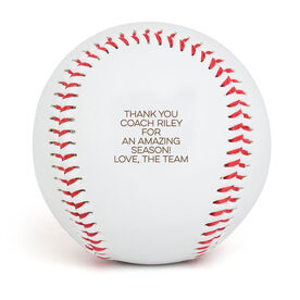 Baseball Custom Text Laser Engraved Baseball