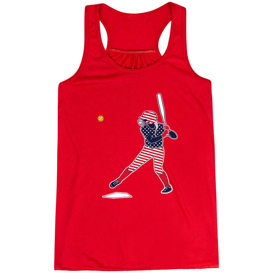 Softball Flowy Racerback Tank Top - Softball Star
