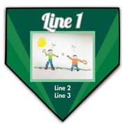 Baseball Home Plate Plaque Your Artwork With Color Background