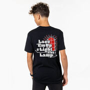 Hockey Short Sleeve T-Shirt - Lace 'Em Up And Light The Lamp (Back Design)