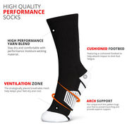Basketball Woven Mid-Calf Socks - Player (Black/White)