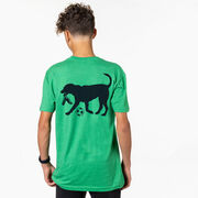 Soccer Short Sleeve T-Shirt - Spot The Soccer Dog (Back Design)