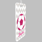 Soccer Bag/Luggage Tag - Personalized Glitter Soccer Ball