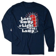 Hockey Tshirt Long Sleeve - Lace 'Em Up And Light The Lamp