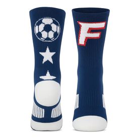 Custom Team Woven Mid-Calf Socks - Soccer
