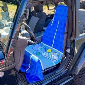 Pickleball Moisture-Wicking Towel Car Seat Cover - Court