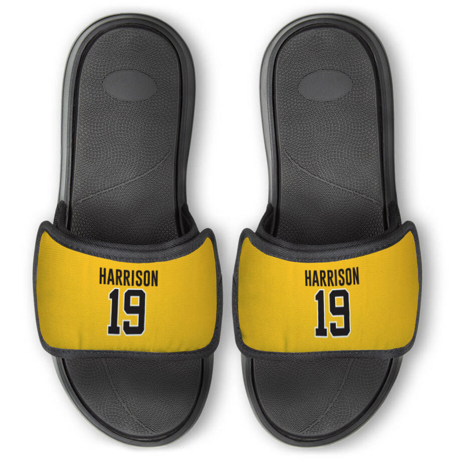Personalized Repwell&reg; Slide Sandals - Name and Number - Personalization Image