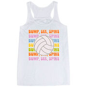 Volleyball Flowy Racerback Tank Top - Bump, Set, Spike