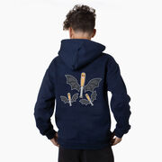Baseball Hooded Sweatshirt - It's Bats (Back Design)