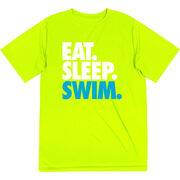 Swimming Short Sleeve Performance Tee - Eat. Sleep. Swim.