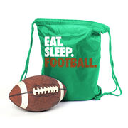 Football Drawstring Backpack Eat. Sleep. Football.