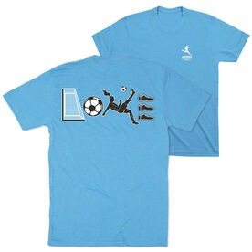Soccer Short Sleeve T-Shirt - Soccer Love (Back Design)