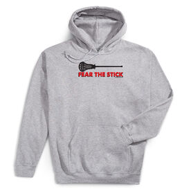 Guys Lacrosse Hooded Sweatshirt - Fear The Stick Lacrosse