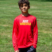 Wrestling Long Sleeve Performance Tee - Just Wrestle