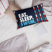 Swimming Pillowcase - Eat. Sleep. Swim.