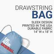 Baseball Drawstring Backpack Eat. Sleep. Baseball.