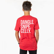 Hockey Short Sleeve T-Shirt - Dangle Snipe Celly Words (Back Design)