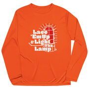 Hockey Long Sleeve Performance Tee - Lace 'Em Up And Light The Lamp