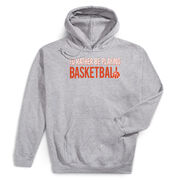 Basketball Hooded Sweatshirt - I'd Rather Be Playing Basketball [Gray/Adult Large] - SS