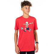 Soccer Short Sleeve T-Shirt - Skeleton Striker