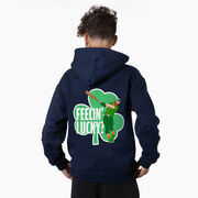 Baseball Hooded Sweatshirt - Feelin' Lucky Baseball (Back Design)